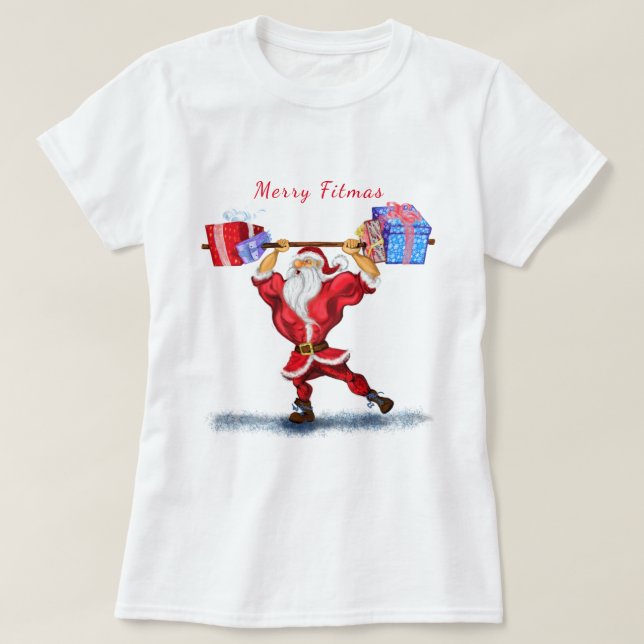 Bodybuilder Santa Claus - Weihnachtsgeschenke - Fu T-Shirt (Design vorne)