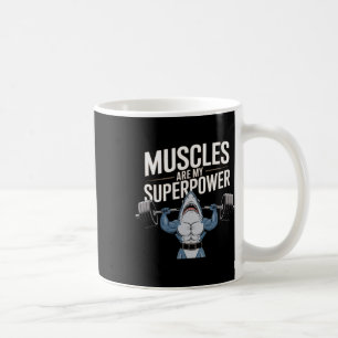 Bodybuilder Shark Lover Gym Fitness Workout Bodybu Kaffeetasse