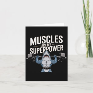 Bodybuilder Shark Lover Gym Fitness Workout Bodybu Karte