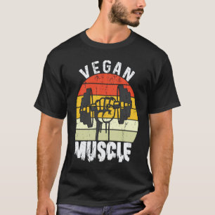 Bodybuilder-Training Vegan Muskel Retro Vegan Mus T-Shirt