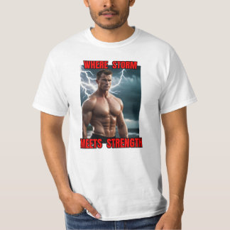 Bodybuilder und Sturm T-Shirt
