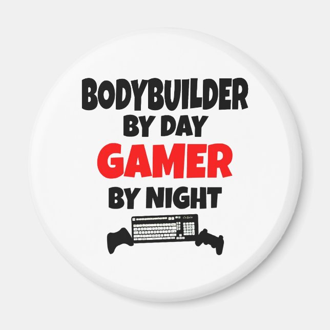 Bodybuilder von Day Gamer by Night Magnet (Vorne)