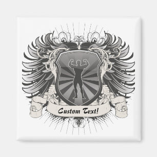 Bodybuilder-Wappen Magnet