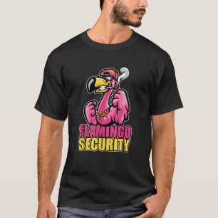 Bodybuilder Weiglifter Muscle Flamingo Security T-Shirt