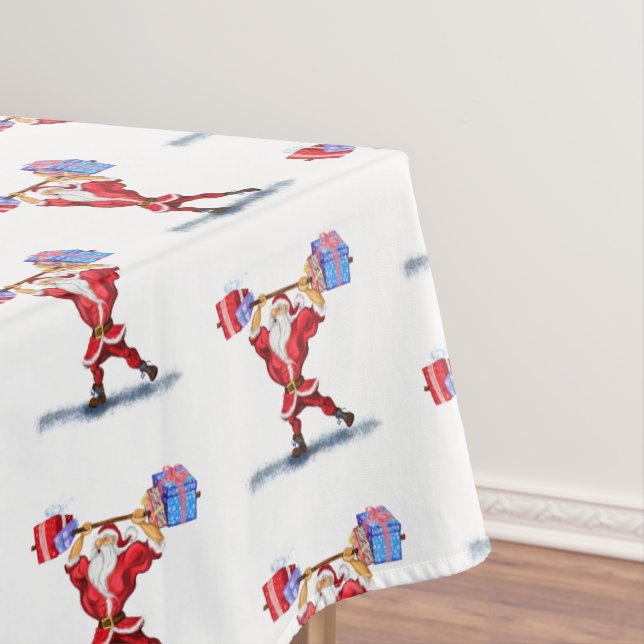 Bodybuilder Weihnachtslieder Geschenke Tischdecke (Beispiel)