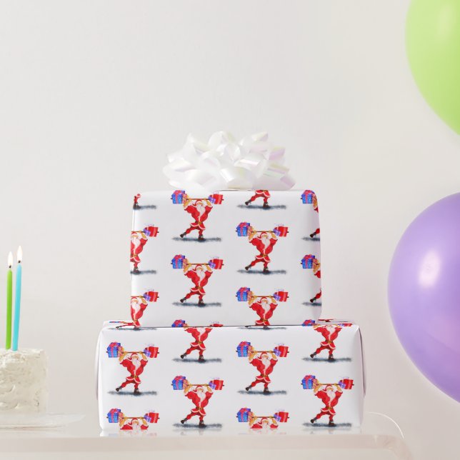 Bodybuilder Weihnachtswrapping Paper Geschenkpapier (Partygeschenke)