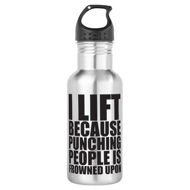 Bodybuildig Spaß, den ich das Lochen anhebe, wird Trinkflasche (Vorderseite)