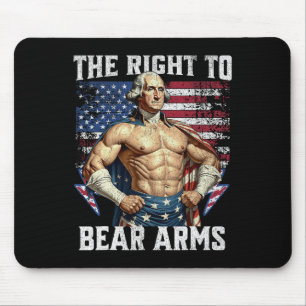 Bodybuilding 4. Juli Papa USA-Flagge 2. Bär Arm Mousepad