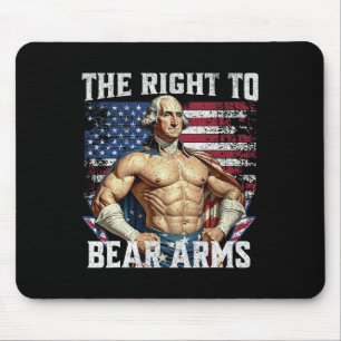 Bodybuilding 4. Juli Papa USA-Flagge 2. Bär Arm Mousepad