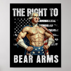 Bodybuilding 4. Juli Vater USA Flag 2. Änderung Poster