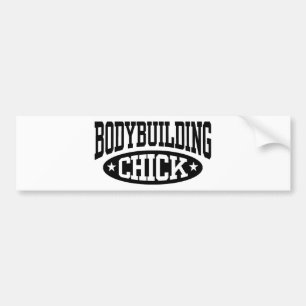 Bodybuilding Chick Autoaufkleber