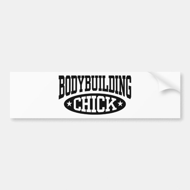 Bodybuilding Chick Autoaufkleber (Vorne)