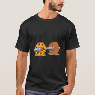 Bodybuilding Dumbell für Pizza T-Shirt