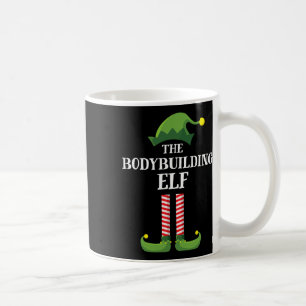 Bodybuilding Elf Matching Familiengruppe Weihnacht Kaffeetasse