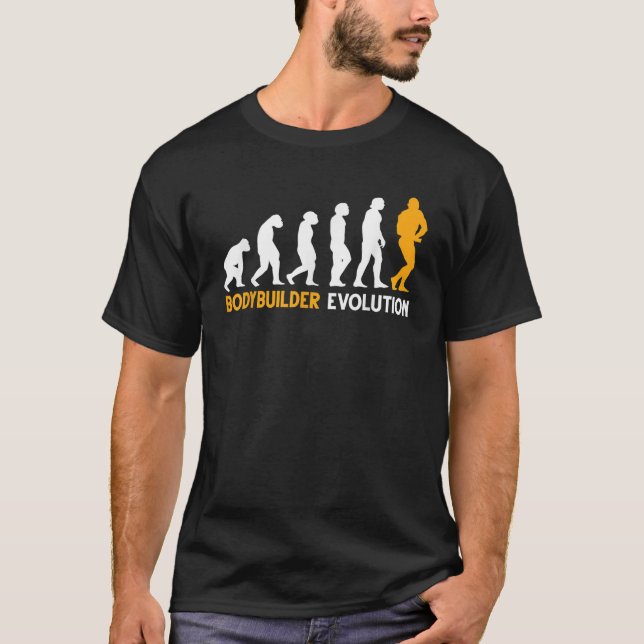 Bodybuilding-Evolution Bodybuilder T-Shirt (Vorderseite)