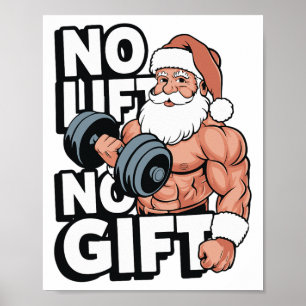 Bodybuilding Fitness Fitnessstudio Weihnachtsgesch Poster
