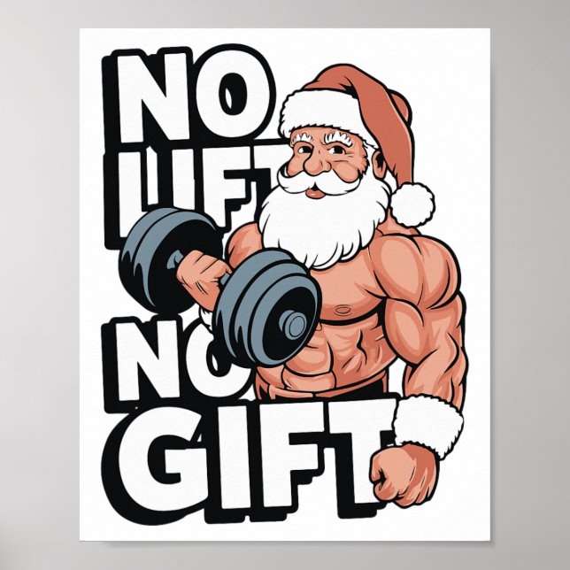 Bodybuilding Fitness Gym Christmas Gifts For Bodyb Poster (Vorne)