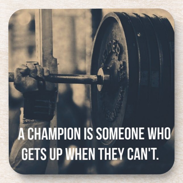 Bodybuilding Fitness Gym Workout Motivation Untersetzer (Vorderseite)