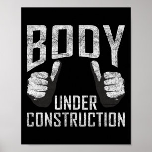 Bodybuilding für den Aufbau eines Gym-Workout Poster