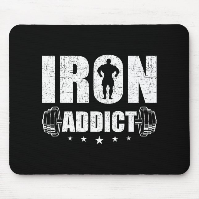 Bodybuilding-Gewichtheben-Workout-Geschenk Co. Eis Mousepad (Vorne)