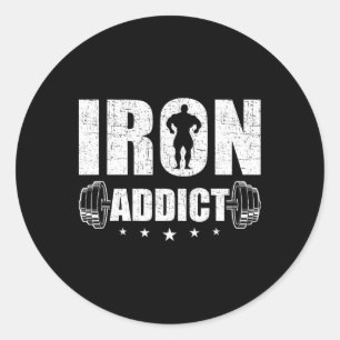 Bodybuilding-Gewichtheben-Workout-Geschenk Co. Eis Runder Aufkleber