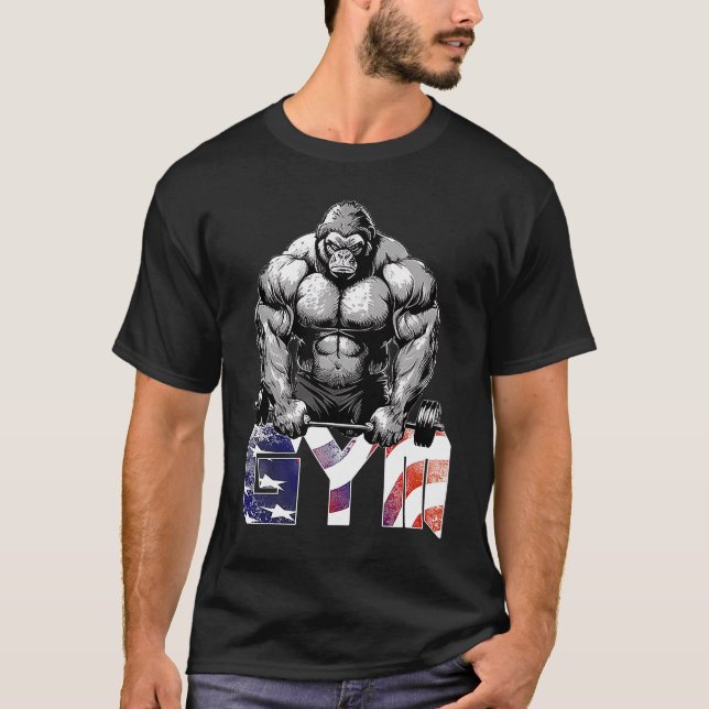 Bodybuilding Gorilla Gym Fitness Bestie 2 T-Shirt (Vorderseite)