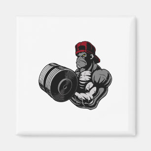 Bodybuilding-Gorilla-Workout-Gym-Krafttraining Magnet