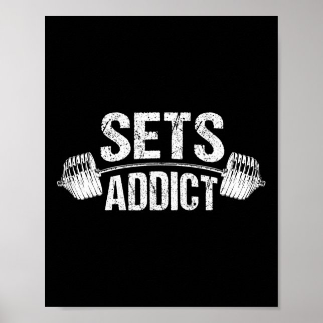Bodybuilding Gym Fitness Workout Lover Set Poster (Vorne)