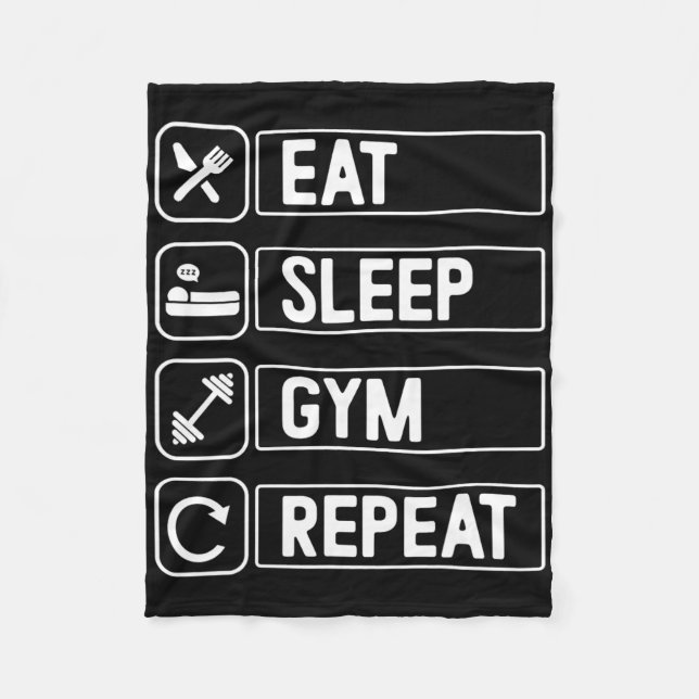 Bodybuilding Gym Fleecedecke (Vorderseite)