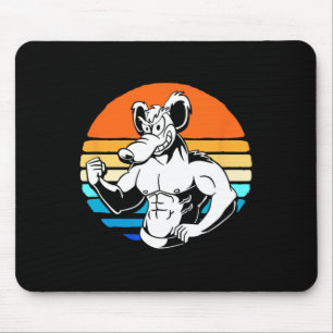 Bodybuilding Gym Lover Retro Mousepad