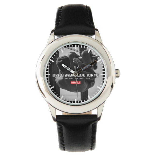 Bodybuilding Gym Motivation Armbanduhr (Vorderseite)