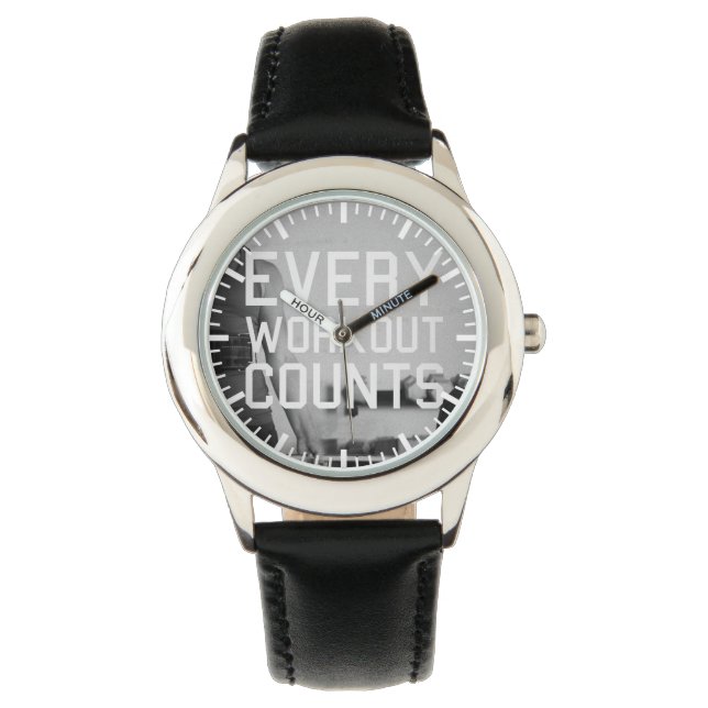 Bodybuilding Gym Motivation Armbanduhr (Vorderseite)