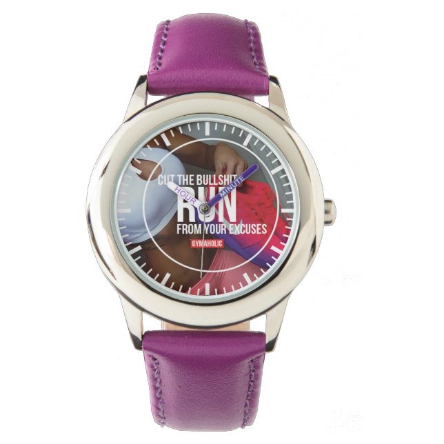 Bodybuilding Gym Motivation Armbanduhr (Vorderseite)