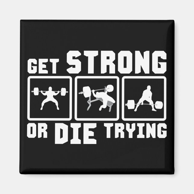 Bodybuilding Gym Motivation Magnet (Vorne)