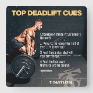 Bodybuilding Gym Workout Quadratische Wanduhr