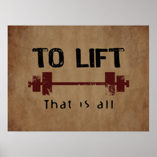 Bodybuilding heben poster