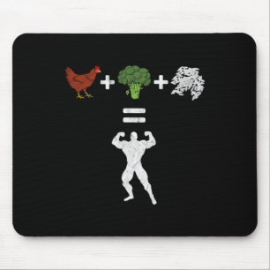 Bodybuilding Hühnerbroccoli Mousepad