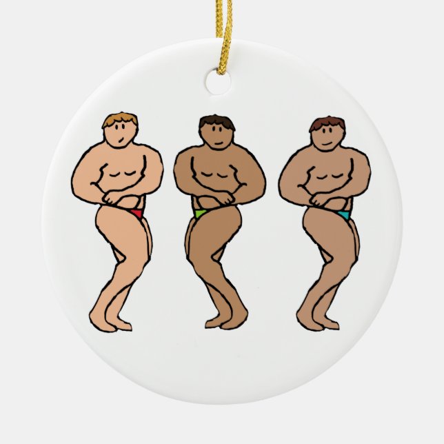Bodybuilding Keramik Ornament (Vorne)
