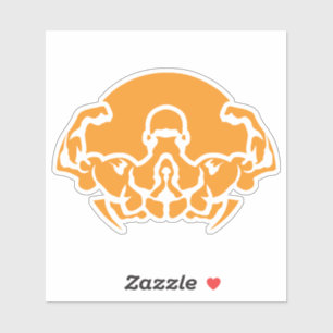 Bodybuilding Logo Muskulkulatur dos Biceps 6 Aufkleber