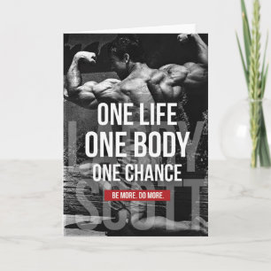 Bodybuilding Motivation - Ein Leben, Körper, Chanc Karte