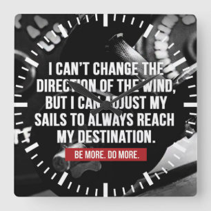 Bodybuilding Motivierend Wörter ausrechnen Quadratische Wanduhr