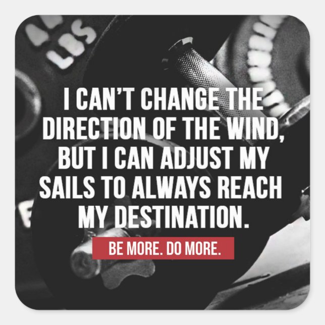 Bodybuilding Motivierend Wörter ausrechnen Quadratischer Aufkleber (Vorderseite)