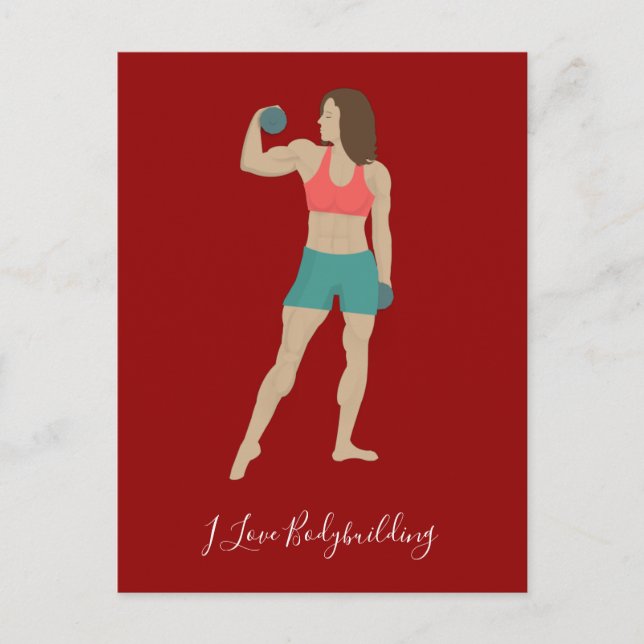 Bodybuilding Postkarte (Vorderseite)