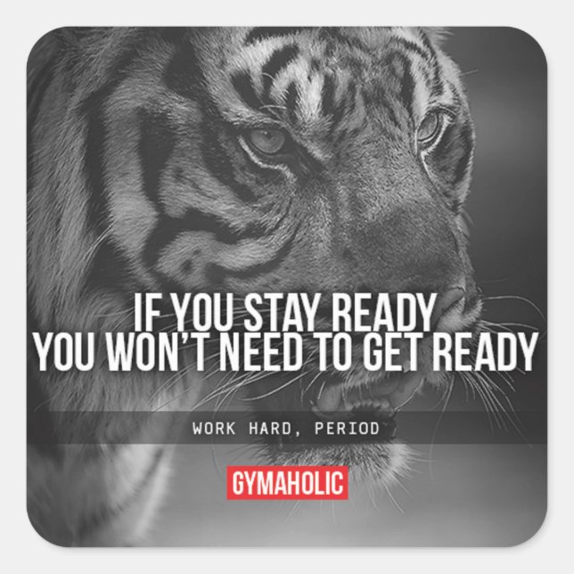 Bodybuilding Quadratischer Aufkleber (Vorderseite)