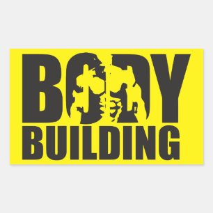 Bodybuilding Rechteckiger Aufkleber