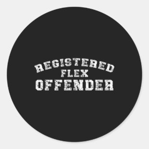 Bodybuilding-Registrierter Flex-Offender-Trainings Runder Aufkleber
