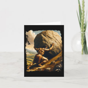 Bodybuilding Sisyphus Endurance Clic Art Griechisc Karte