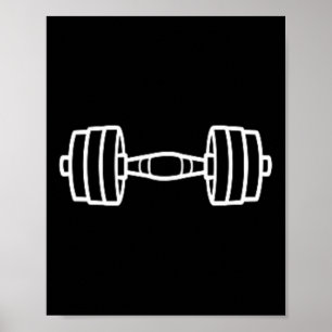 Bodybuilding-Sport Minimalist Einfache Hantel 1  Poster