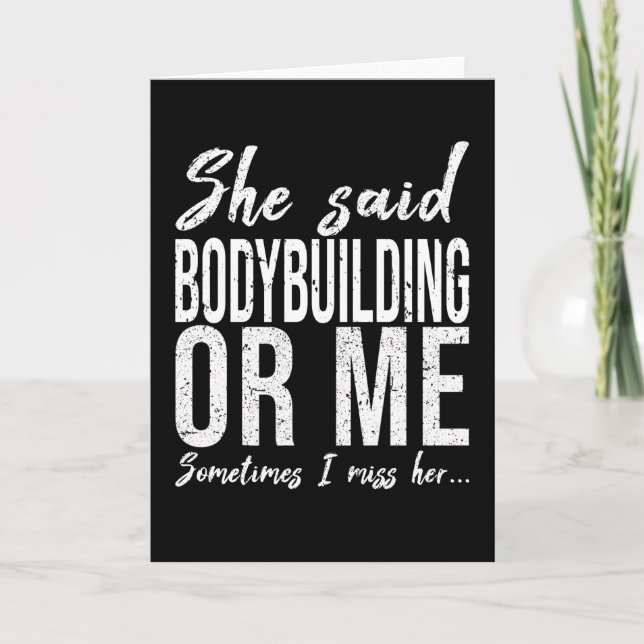 Bodybuilding-Sportgeschenk Karte (Vorderseite)