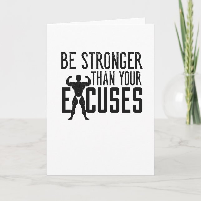 Bodybuilding Sprichwort Motivation Workout Gym Fit Karte (Vorderseite)